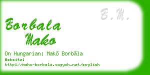 borbala mako business card
